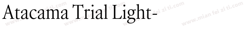 Atacama Trial Light字体转换